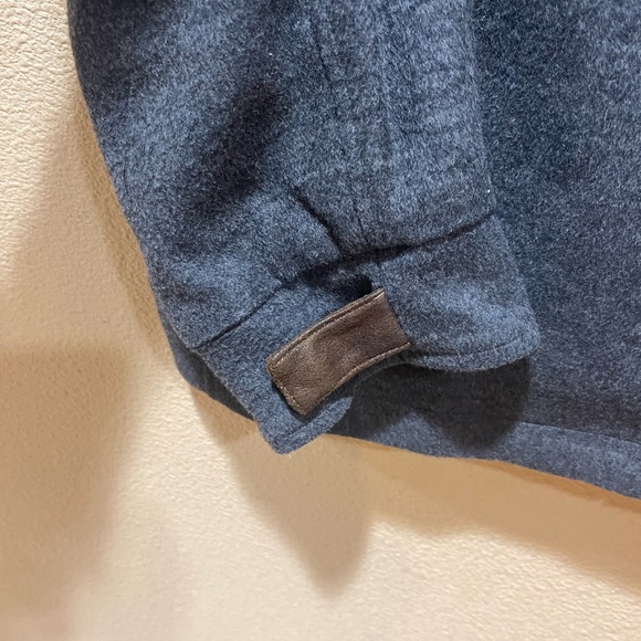 ENZO Tovare Men's  Button Peacoat  Wool Blend  Black Gray-Made In China Sz Small - Picture 3 of 10